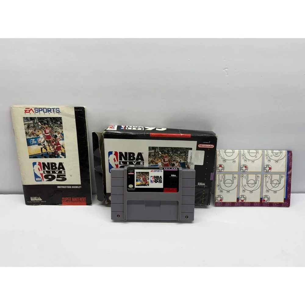 NBA Live 95 SNES Super Nintendo Box Manual Insert Untested Vintage 1994